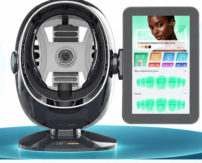 K57 AI Skin Analyzer, dispositif professionnel d'analyse cutanée multispectrale à 270 degrés